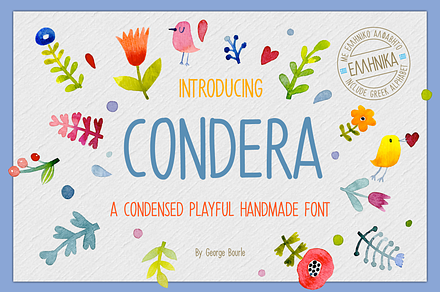 CONDERA CONDENSED HANDMADE FONT