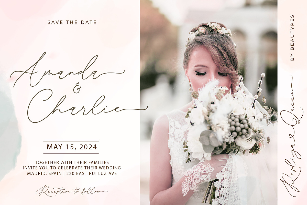 Rosliya Queen - Signature Heart Font, a Script Font by Beautypes (Photo 2 of 8)