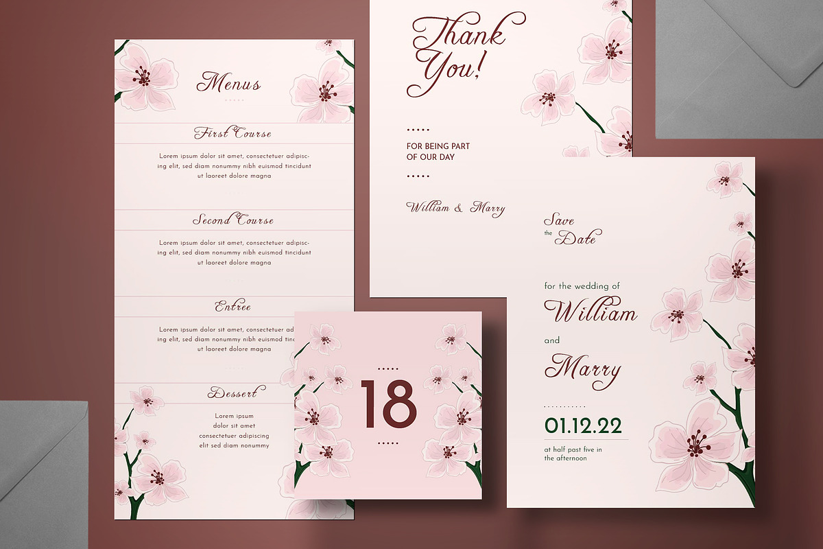 Wedding Invitation Set, an Invitation Template by graphicook (Photo 3 of 3)