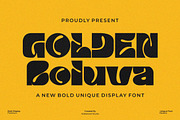 Golden Boluva || Unique Display Font, a Sans Serif Font by Idea Studio (Thumbnail 1 of 5)
