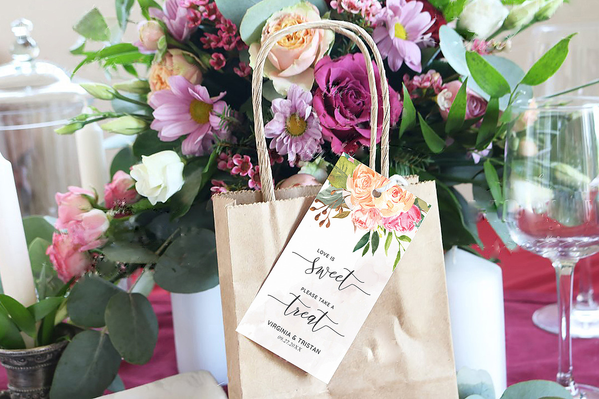 Gift Favor Tags Canva Template, an Invitation Template by ShineOnWedding (Photo 2 of 8)