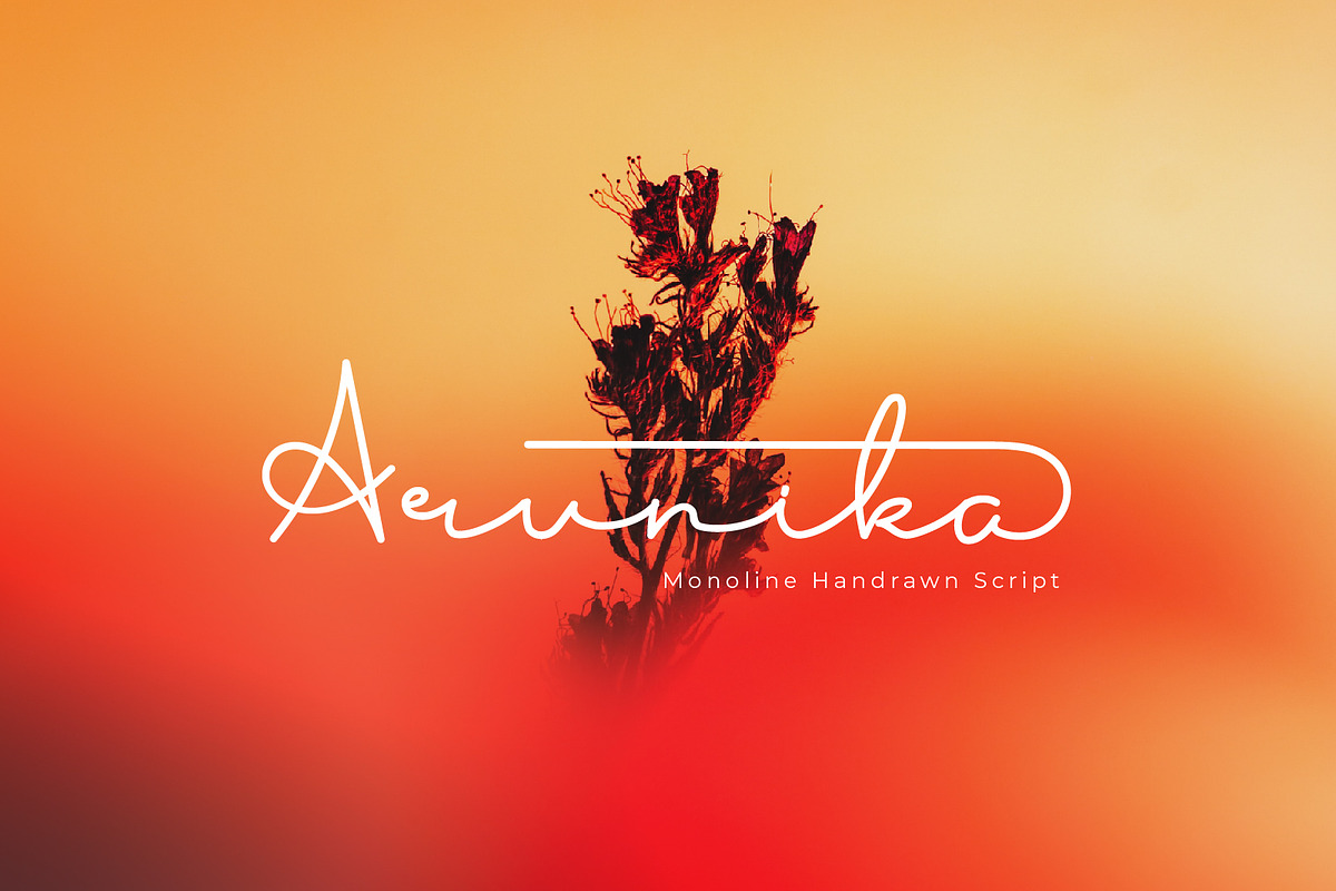 Arunika | Handwriting Font, a Script Font by MustofaCreative (Photo 1 of 5)