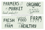 Organic Food Clipart & Branding, a Food Illustration by Illustrations Lazarteva (Thumbnail 5 of 10)