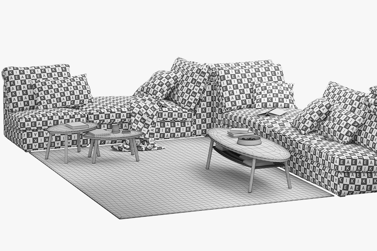 Corner modular sofa 3d model, a Furniture 3D Model by 3dmitruk (Photo 13 of 14)