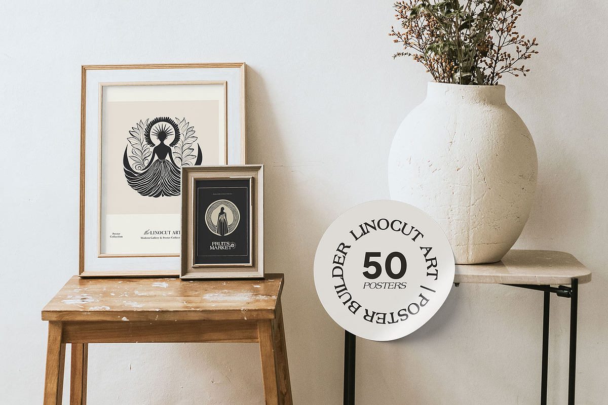 Linocut | Poster Builder, an Object Graphic by KetteCreate (Photo 2 of 14)