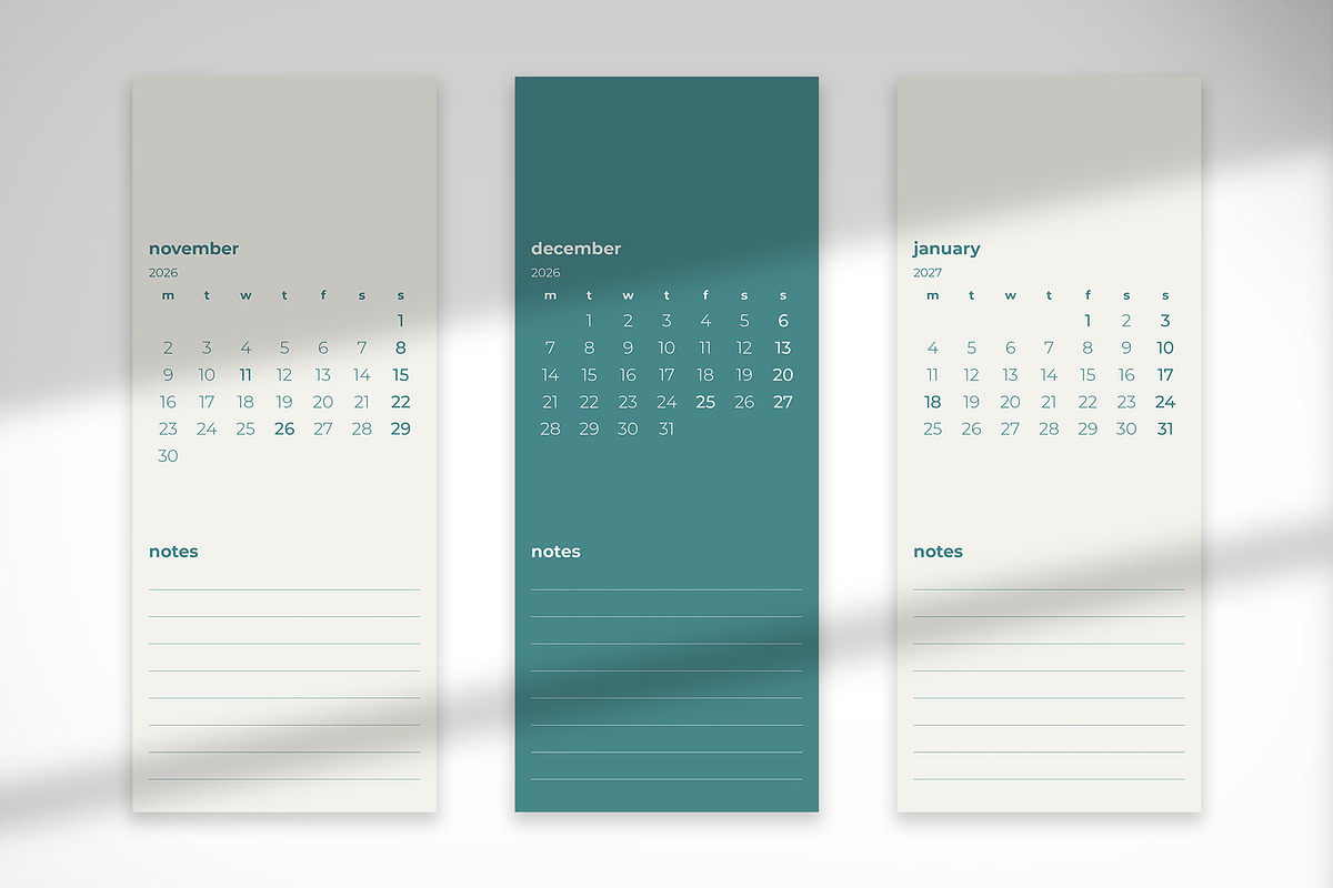 Teal Minimalist Yearly Planner 2026, a Print Template by McLittle Stock (Photo 4 of 6)