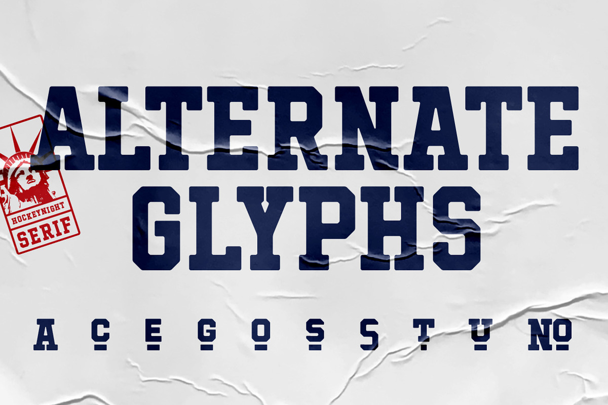 Hockeynight Serif, a Font by XTOPH - Fonts (Photo 3 of 8)