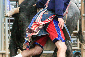 Bull riding featuring bull, animal, and rodeo events