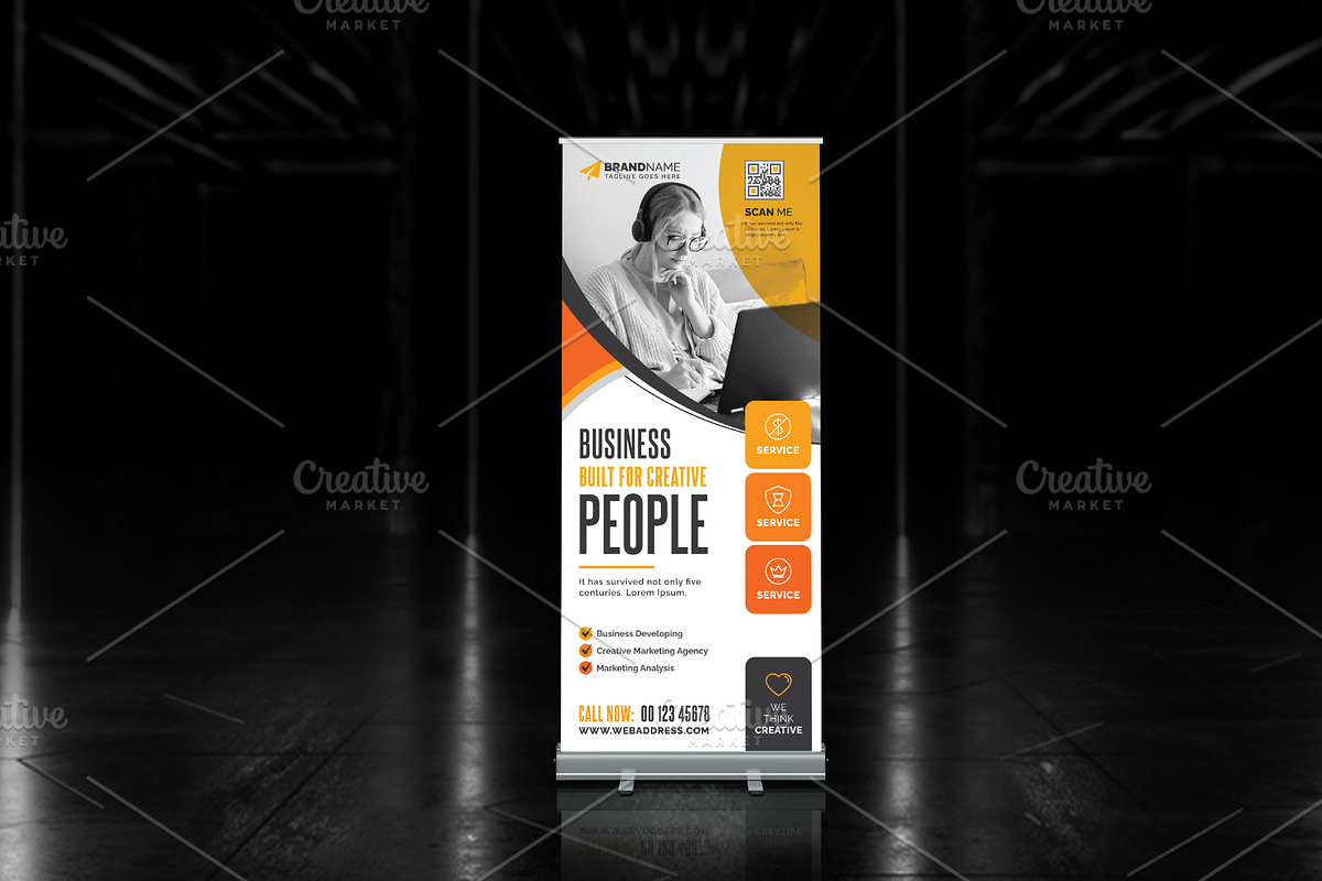 Corporate Roll Up Banner, a Poster Template by GraphicsBurg (Photo 2 of 5)
