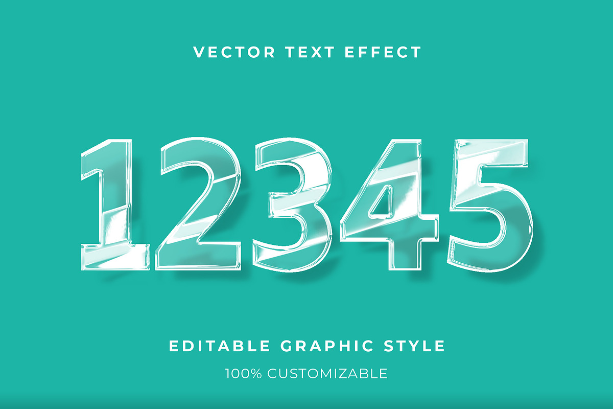 Glass Transparent Glossy Text Effect preview 2