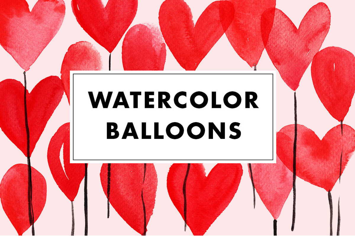 15 Watercolor Balloon PNG + Vector, an Illustration by Heartmade by Claudia (Photo 1 of 3)