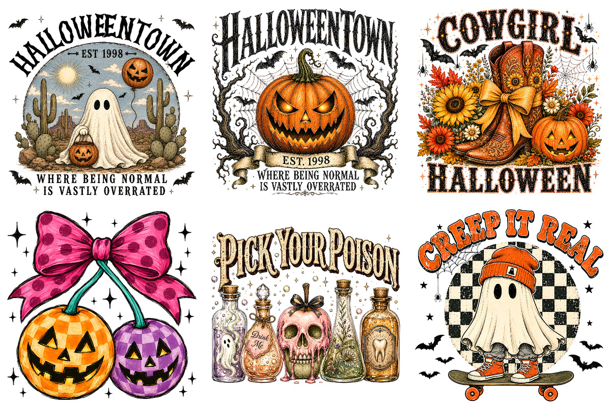 Coquette Halloween PNG Bundle, a Seasonal Illustration by Libby Wishes (Photo 3 of 5)