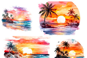 Sunset Beach Png Clipart - 10 Png