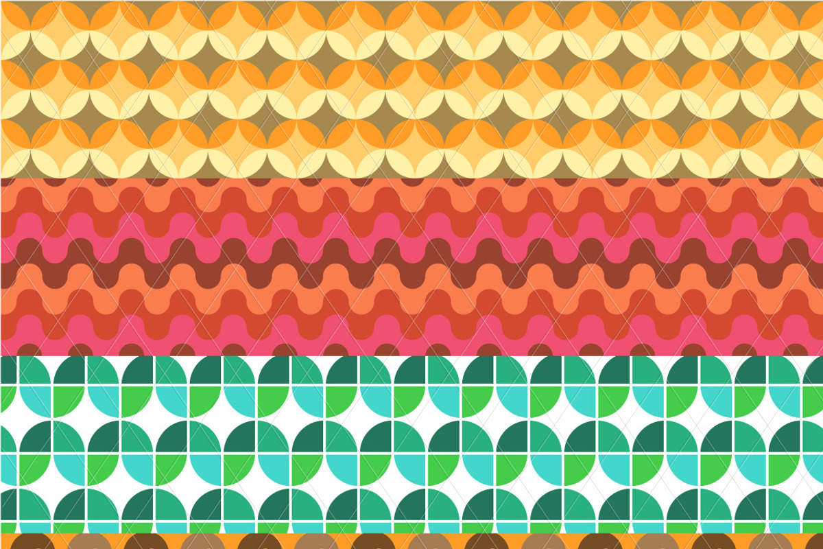 10 Seamless Retro Patterns preview 2