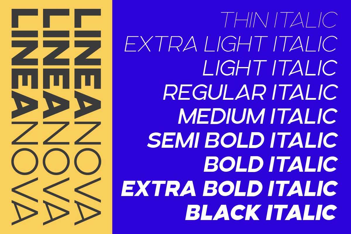 Linea Nova Sans Serif Family, a Sans Serif Font by Artiveko (Photo 9 of 9)