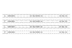Perforated tear strip border lines, an Illustration by Buch&Bee
