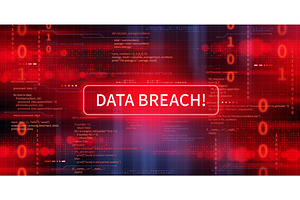Data breach ransomware screen, a Technology Illustration by Vector Tradition