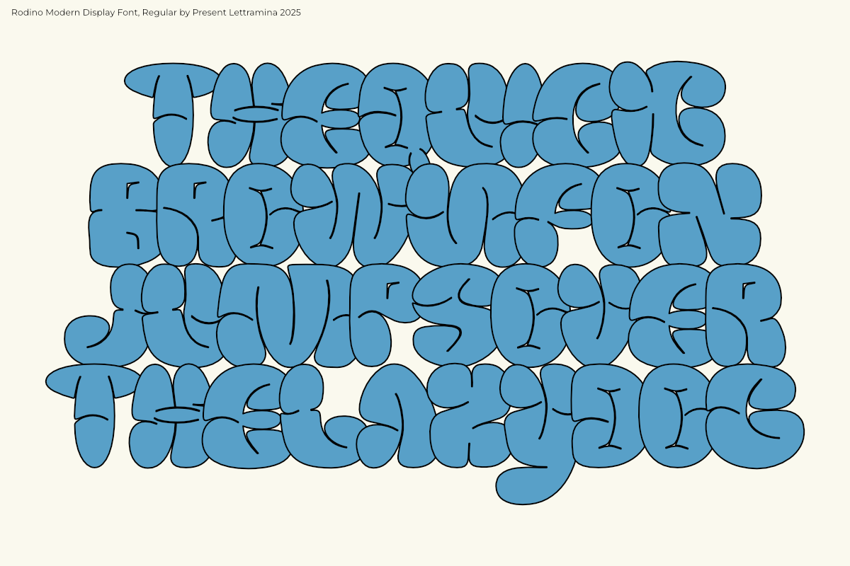 Rodino Bubbly Display Typeface, a Handwritten Font by Lettramina Studio (Photo 6 of 11)
