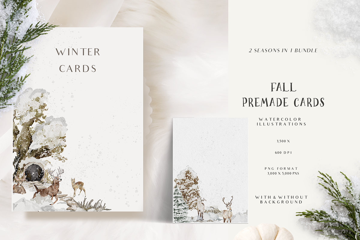 Fall & Winter Woodland Animals set, an Animal Illustration by Grace Noboa Illustrations (Photo 9 of 17)