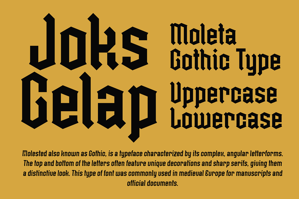 Moleta - Modern Gothic, a Blackletter Font by Marvadesign (Photo 4 of 8)