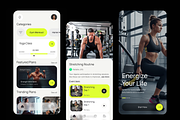 Fitflow Mobile App UI Kit, a Websites & App Template by Brickclay (Thumbnail 3 of 5)