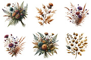 Autumn Wildflowers Clipart, an Illustration by DreamArtGraphic (Thumbnail 3 of 5)