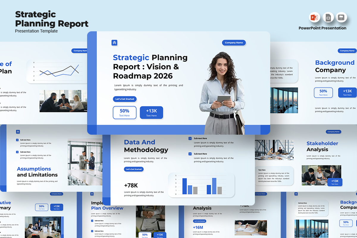 Strategic Planning Report - PowerPoi, a Presentation Template by Iqsiart Studio (Photo 1 of 3)