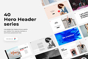 40 Hero Headers for your website, an UI Kit Template by Lumina_ui_ux202 (Thumbnail 1 of 6)