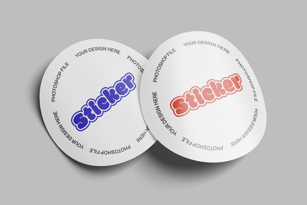 Realistic Sticker Mockup PSD, an Advertising Mockup by MA-KING_ART (Photo 3 of 5)