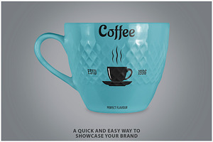 Ceramic Coffee Cup Mockup PSD