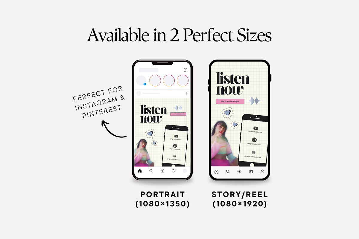 Podcast Instagram Templates, a Social Media Template by Anna Design Studio (Photo 3 of 11)
