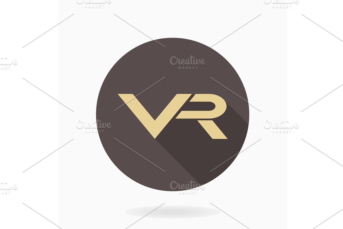 Fine Flat Icon With VR Logo, an Icon by FineArtStudio (Photo 1 of 3)