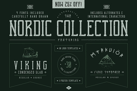 The Nordic Collection, a Handwritten Font by OPENCITYDESIGNCO