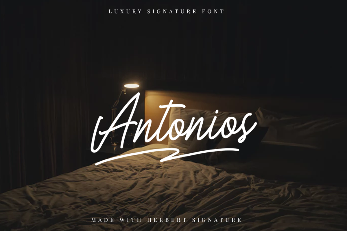 Herbert Signature Font preview 3