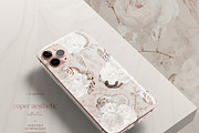 Beige Floral Paper Pack, a Pattern Graphic by paper aesthetic (Thumbnail 2 of 8)
