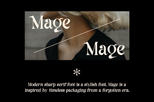 Mage - Modern Sharp Serif