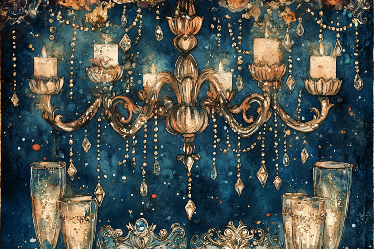 Antique New Year Masquerade, a Background Graphic by Printable Treasure (Photo 2 of 3)