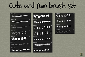 Procreate Decorative Line Brushes V2