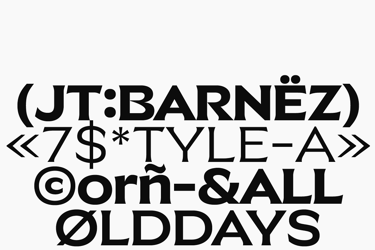 JT Barnez | Modern Sharp Serif, a Serif Font by Jolicia Type (Photo 3 of 14)
