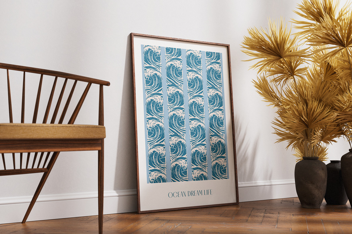 Ocean Life | Linocut collection, a Pattern Graphic by SappiStudio (Photo 4 of 21)
