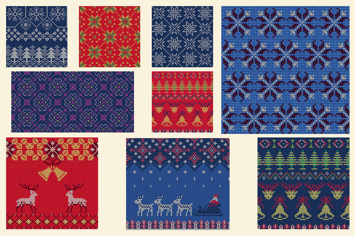 Knitted Christmas Seamless Pattern, a Pattern Graphic by Katyr (Photo 6 of 6)