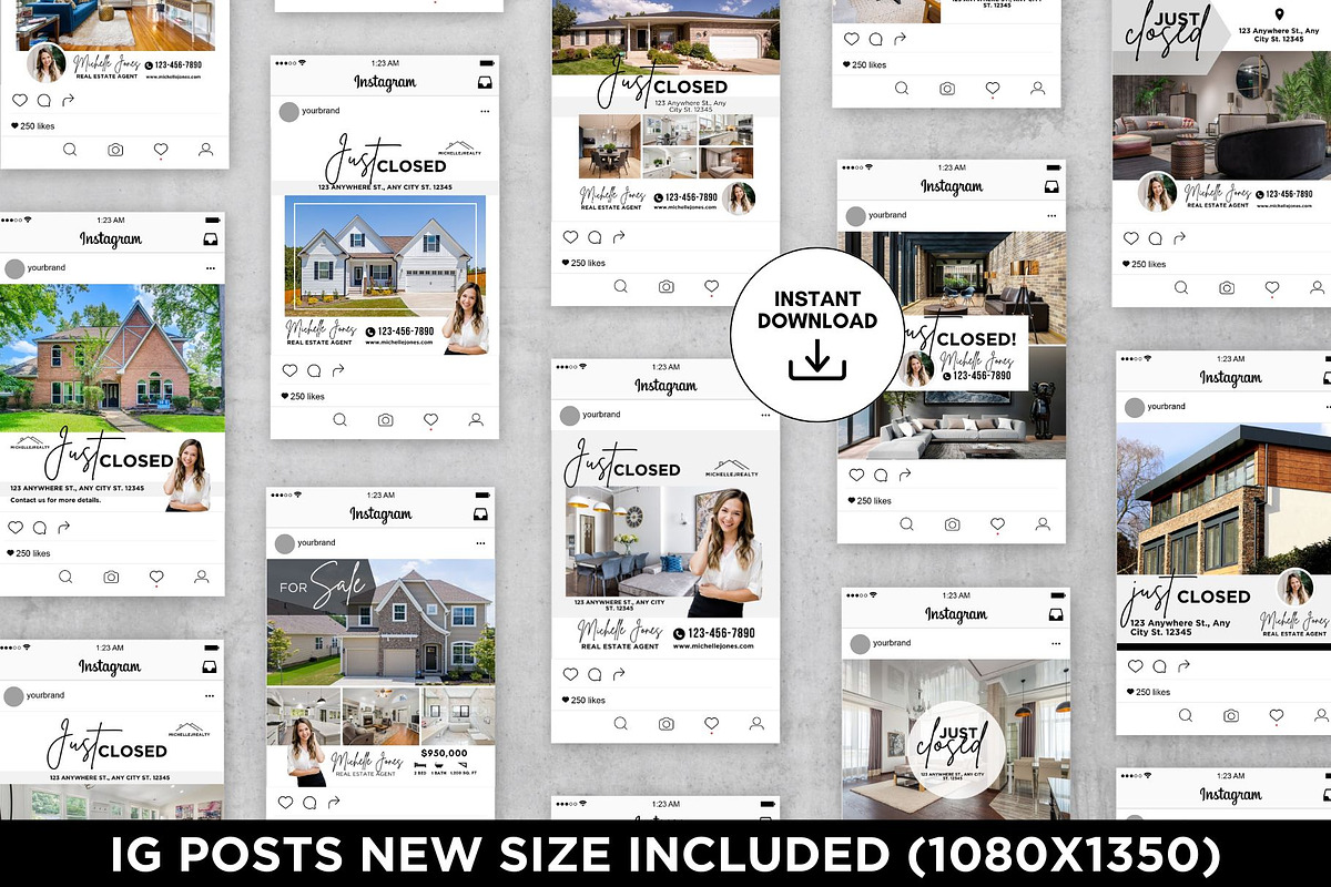 Just Closed Instagram Posts Canva, a Social Media Template by CreativeVinesStore (Photo 5 of 12)