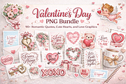 Valentine’s Day PNG Clipart Bundle, an Object Illustration by Daffodil Dream Studio (Thumbnail 1 of 7)