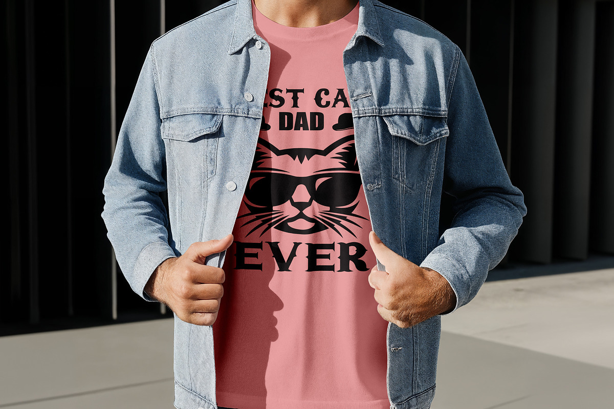 Best Cat Dad Ever Shirt Design, a Graphic by Vector Portal (Photo 4 of 5)