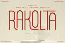 Ultra Condensed Sans Font - Rakolta