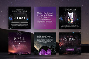 Galaxy Instagram Templates For Canva