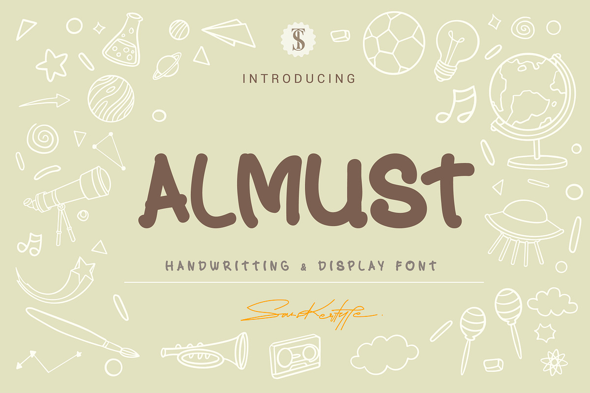 ALMUST - handwritting, a Font by Sanskertype Studio (Photo 1 of 7)