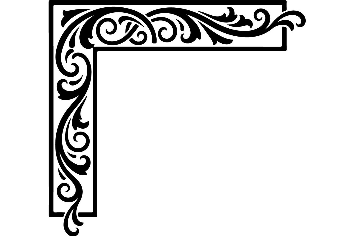 Vintage Baroque Floral Corner Frame, a Decorative Illustration by Creativeshirt (Photo 12 of 20)