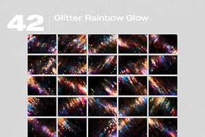 Glitter Rainbow Glow Effect Overlays