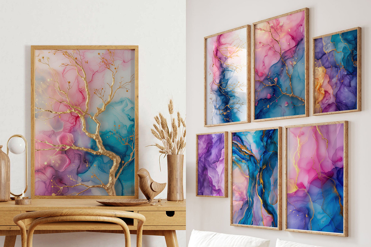 Abstract Alcohol Ink Art Collection, a Texture Graphic by O m N i  Studio (Photo 12 of 21)